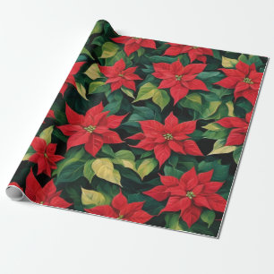 Papel De Regalo Hermosa Poinsettia