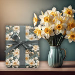 Papel De Regalo Hermosa Primavera Barroco Daffodils Patrón Floral<br><div class="desc">Magnífico estilo barroco daffodil floral sin fisuras para todas sus ocasiones de temática primaveral.</div>