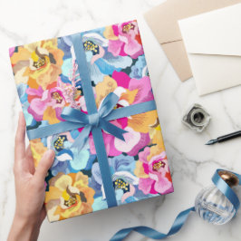 Papel De Regalo Hermosas Flores Coloridas