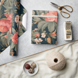 Papel De Regalo Hermosas flores de Rosa floral