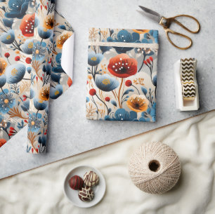 Papel De Regalo Hermosas flores silvestres