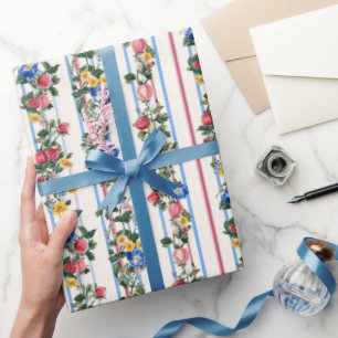 Papel De Regalo Hermosas fresas y novia floral