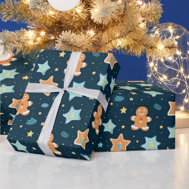 Papel De Regalo Hermosas Navidades acuarelas Gingerbread (Vacaciones)