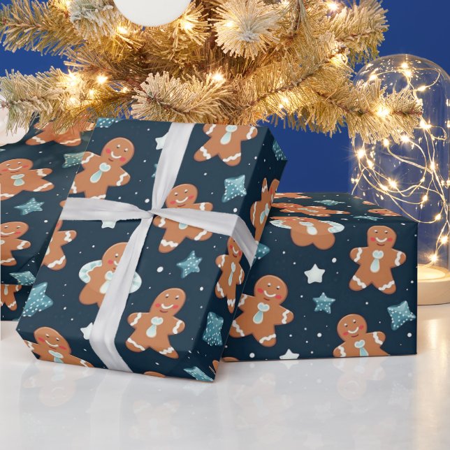 Papel De Regalo Hermosas Navidades acuarelas Gingerbread (Vacaciones)