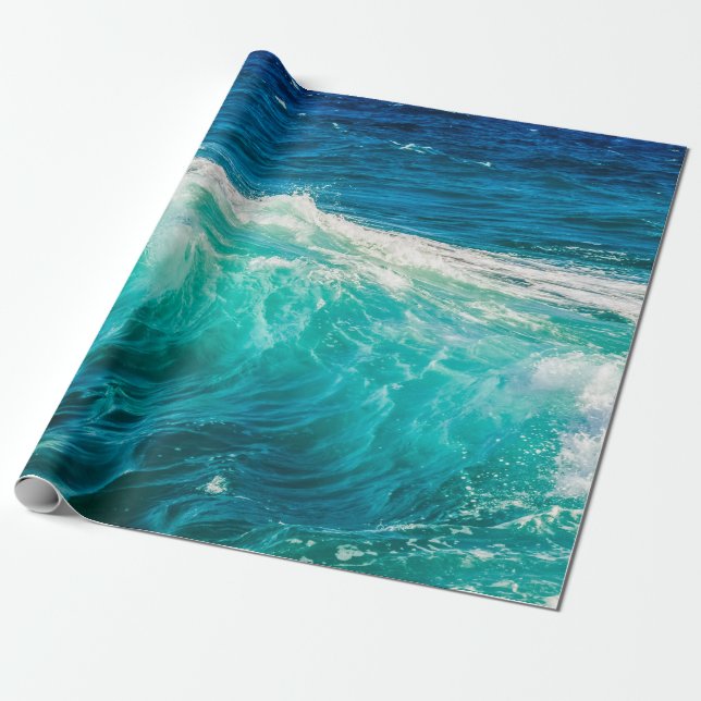 Papel De Regalo Hermosas olas oceánicas (Desenrollado)