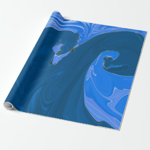 Papel De Regalo Hermosas olas Resumen Pintura Pared Arte