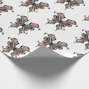 Papel De Regalo Hermosas y elegantes fantasías de mariposas negras