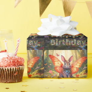 Papel De Regalo Hermoso bosque encantado Feliz cumpleaños