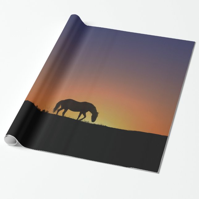 Papel De Regalo Hermoso caballo en el envolvimiento de regalo del  (Desenrollado)