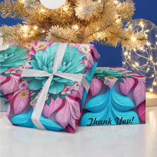 Papel De Regalo "Hermoso diseño de flores"