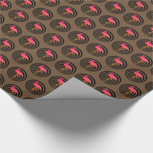 Papel De Regalo Hermoso flamingo en círculos