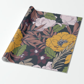 Papel De Regalo Hermoso fondo de patrón floral sin fisuras.