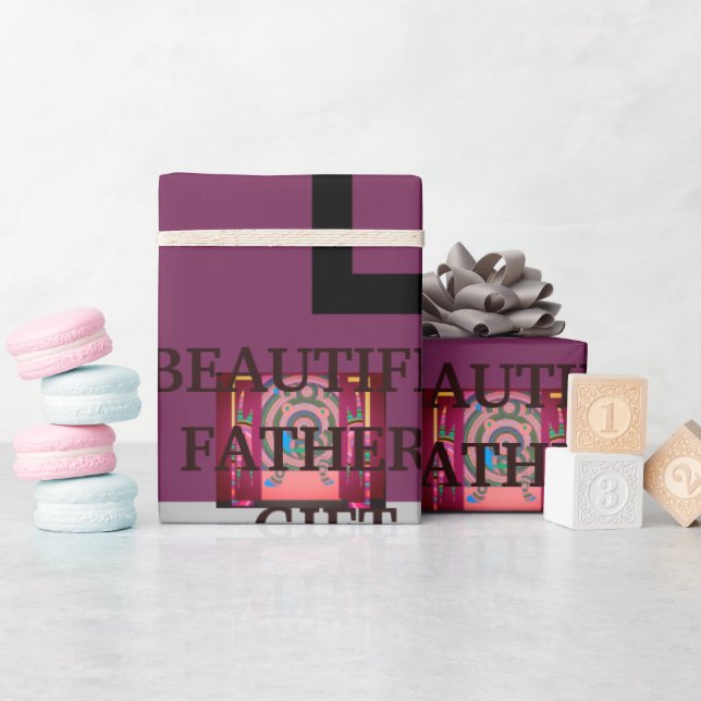 PAPEL DE REGALO HERMOSO PADRE GIFT_LETTER _PUPLER_BLACK_GRAY_ (Baby Shower)