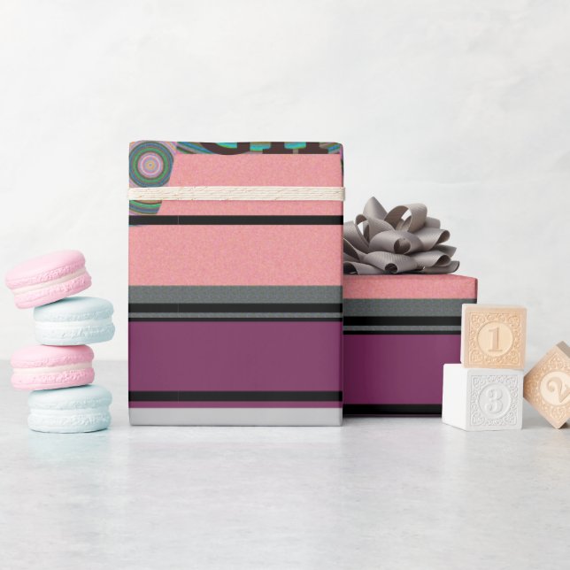 PAPEL DE REGALO HERMOSO PADRE GIFT_PUPLER_PINK_BLACK_LETTER (Baby Shower)