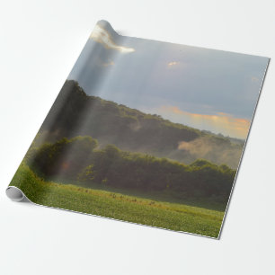 Papel De Regalo Hermoso paisaje de montaña y bosque