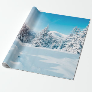 Papel De Regalo Hermoso paisaje natural de invierno, increíble mon