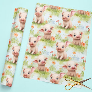Papel De Regalo Hermoso Patrón de Acuarela de Flor de Hierba de Ce