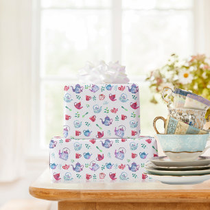 Papel De Regalo Hermoso patrón de fiesta del té