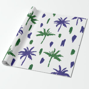 Papel De Regalo Hermoso patrón de palmeras tropicales