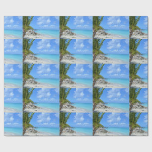 Papel De Regalo Hermoso patrón de playa tropical turquesa