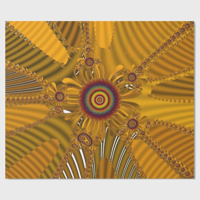 Papel De Regalo Hermoso patrón floral (Superficie plana)