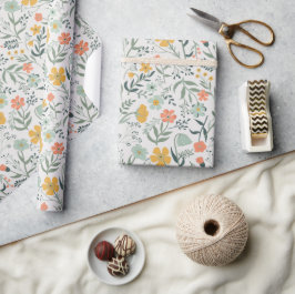 Papel De Regalo Hermoso patrón floral botánico