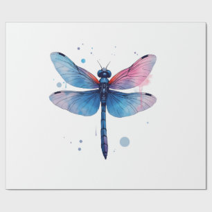 Papel De Regalo Hermoso Patrón Gráfico Colorido Naturaleza Libélul