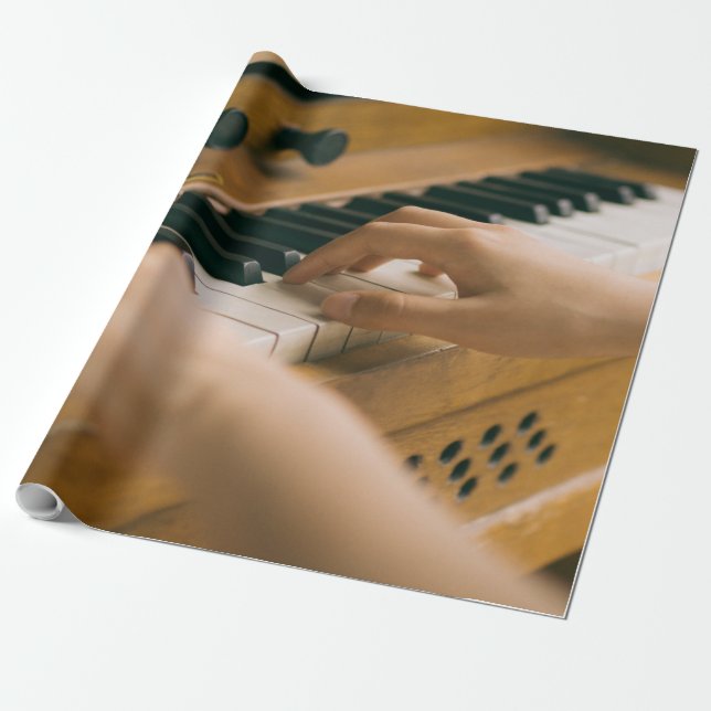 Papel De Regalo Hermoso piano (Desenrollado)