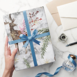 Papel De Regalo Hermoso reno acuático pintado a mano