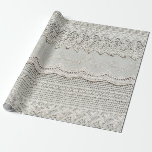 Papel De Regalo Hermoso, sutil, blanco lacado textil cerca.