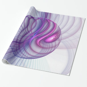 Papel De Regalo Hermoso Swing Moderno Resumen Arte Fractal Rosa
