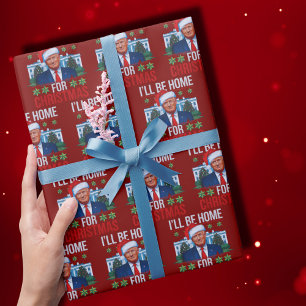 Papel De Regalo Hermoso Trump, estaré en casa de Navidades feos