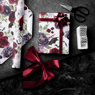 Papel De Regalo Hermoso y espeluznante   Rosas góticos oscuros con