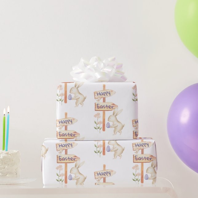 Papel De Regalo Hermoso y Huevo Feliz Pascua (Regalos de fiesta)