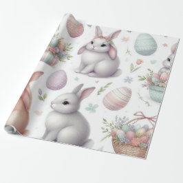 Papel De Regalo Hermosos Bunnies y Huevos de Pascua