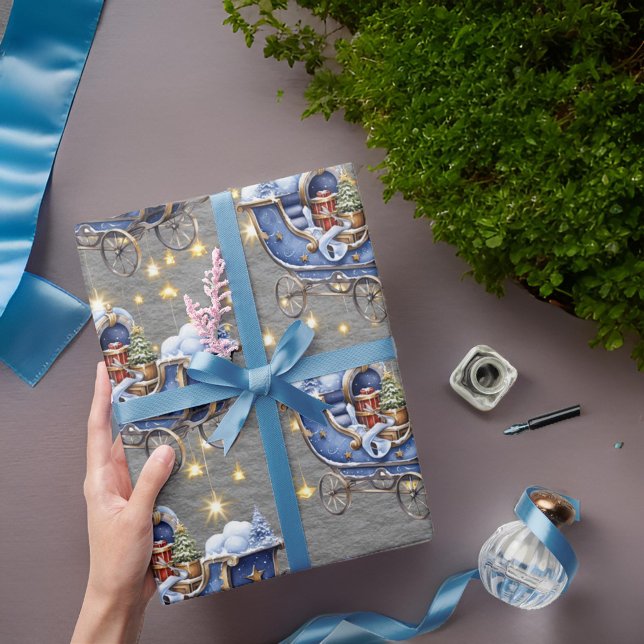 Papel De Regalo Hermosos Navidades azules huelen gris (Subido por el creador)
