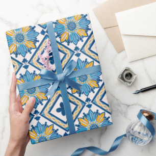 Papel De Regalo Hermosos Navidades de motivos florales mediterrán