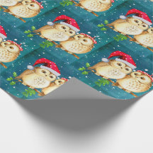 Hermosos Navidades de Santa Owls 