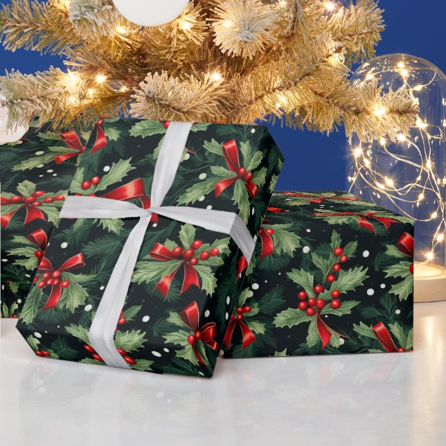 Papel De Regalo Hermosos Navidades Holly (Vacaciones)