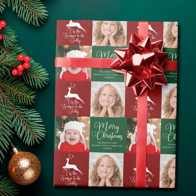 Papel De Regalo Hermosos Navidades Personalizados Foto Familia Ver (Subido por el creador)
