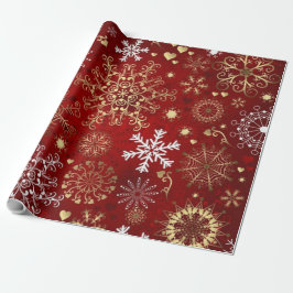 Papel De Regalo Hermosos Navidades rojos, blancos y dorados