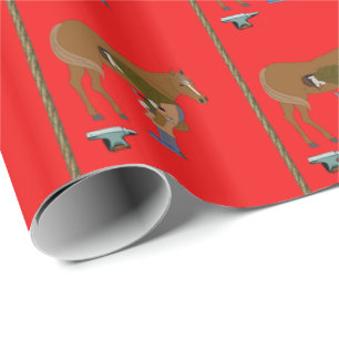Papel De Regalo Herrador de Horseshoer con el caballo