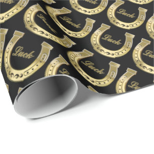 Papel De Regalo Herradura de oro