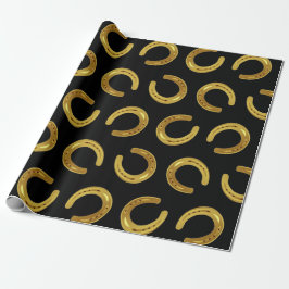 Papel De Regalo Herradura dorada