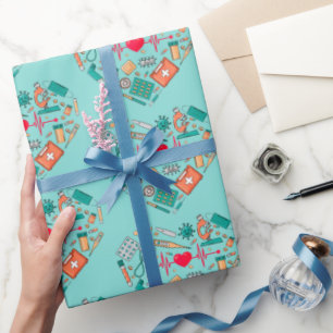 Papel De Regalo Herramienta Corazón de Enfermería de Enfermería