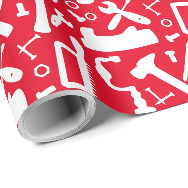 Papel De Regalo Herramientas De Carpintería De Carpintería Del Pat (Esquina del rollo)