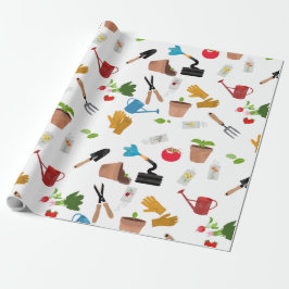 Papel De Regalo Herramientas de jardinería Planta Jardinería Patró