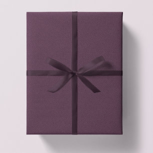 Papel De Regalo Herringbone tweed plum púrpura vacaciones Navidade