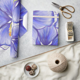 Papel De Regalo Hibiscus & lace BLUE