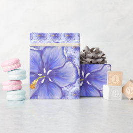 Papel De Regalo Hibiscus & lace BLUE